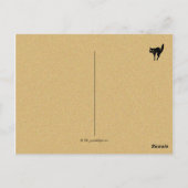  zwarte katmuziek met Banjo Happy Halloween Briefkaart (Achterkant)