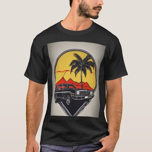 zwarte katoen t shirt (Voorkant)