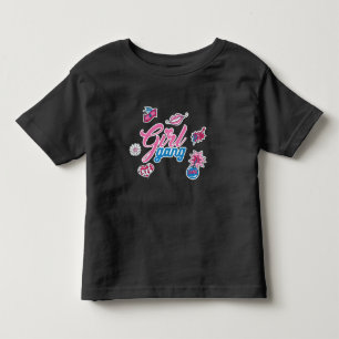 Zwarte katoenen top met “Girl Gang” print voor kle