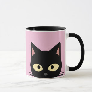 ZWARTE KATTE KOFFIE-MUGS VAN KATOEN MOK