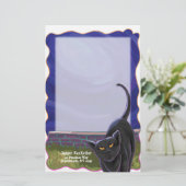 Zwarte kattebakkerij briefpapier (Staand voorkant)