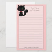 Zwarte kattebakkerij briefpapier (Voorkant / Achterkant)