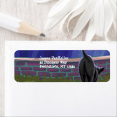 Zwarte kattebakkerij etiket (Insitu)