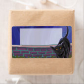 Zwarte kattebakkerij etiket (Insitu)