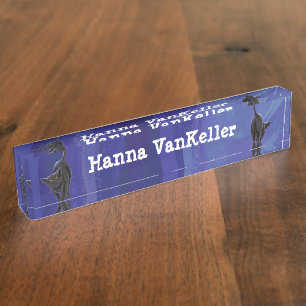 Zwarte kattebakkerij naambordje