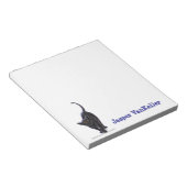 Zwarte kattebakkerij notitieblok (Schuin)