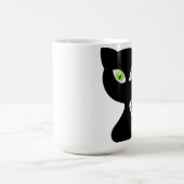 Zwarte kattebeker Koffievormgroene ogen Mok (Center)