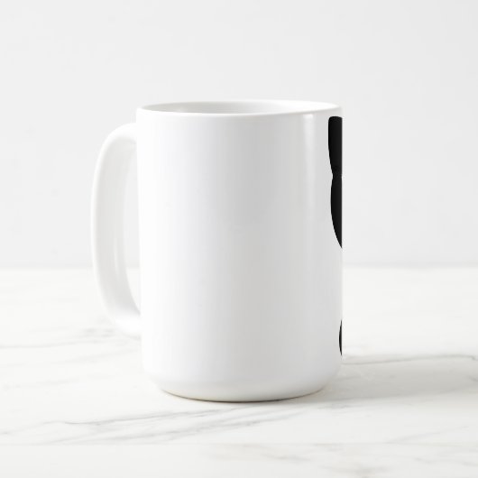 Zwarte kattebeker Koffievormgroene ogen Mok (Voorkant links)