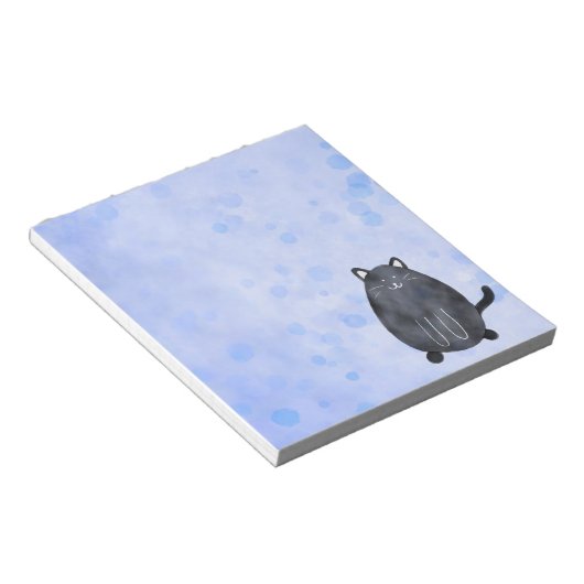 Zwarte katteblok notitieblok (Schuin)