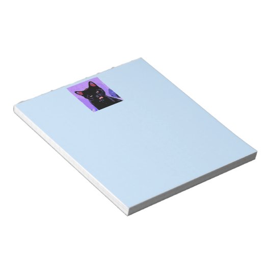 Zwarte katteblok notitieblok (Schuin)