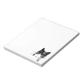 Zwarte katteblok notitieblok (Linkerzijde)