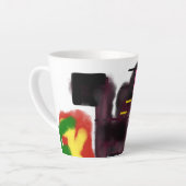 zwarte kattebrij latte mok (Linkerhoek)