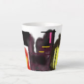 zwarte kattebrij latte mok (Voorkant)