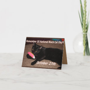 Zwarte kattedag kaart