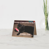 Zwarte kattedag kaart (Achterkant)