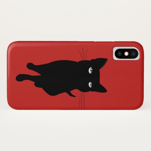Zwarte kattekatje Case-Mate iPhone case (Achterkant (horizontaal))