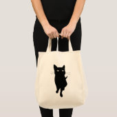 Zwarte kattekatje tote bag (Voorkant (product))