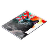 Zwarte kattelaptop notitieboek (Linkerzijde)