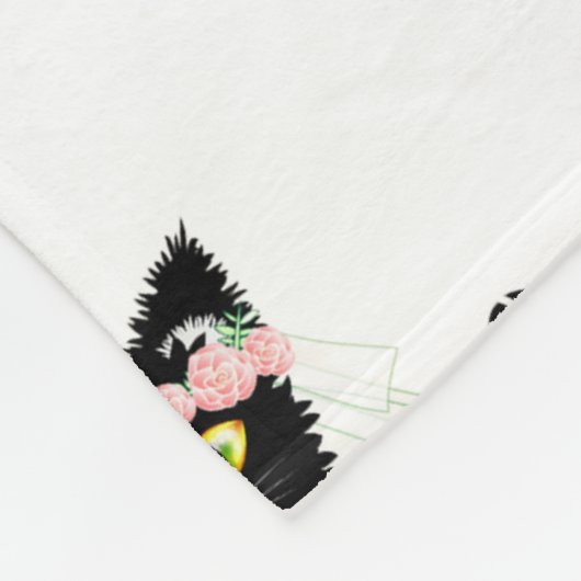 Zwarte katten 60x80 fleece deken (Hoek)