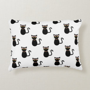 Zwarte katten accent kussen