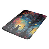 Zwarte katten badmat (Gekanteld)