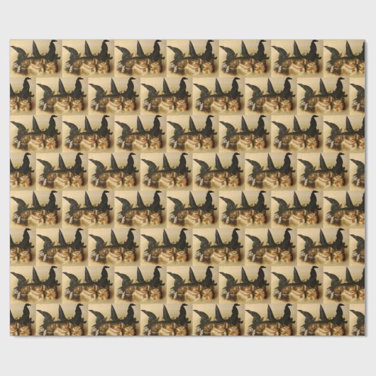 zwarte katten cadeaupapier (Vlak)