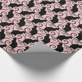 Zwarte katten cadeaupapier (Hoek)