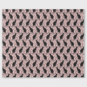 Zwarte katten cadeaupapier (Vlak)