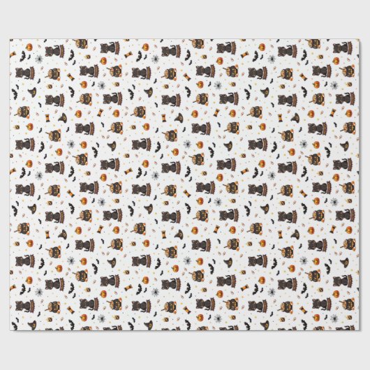 Zwarte katten cadeaupapier (Vlak)