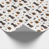 Zwarte katten cadeaupapier (Hoek)