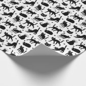 Zwarte katten cadeaupapier (Hoek)