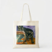 Zwarte katten | Canvas tas van kleurrijke kattenWa (Voorkant)
