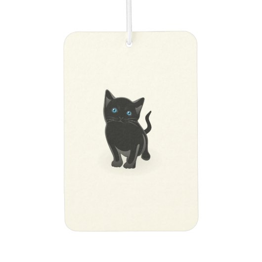 Zwarte katten cartoon luchtverfrisser (Voorkant)