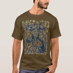 Zwarte katten, charmante humoristische kleding t-shirt