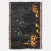 Zwarte katten deken (Voorkant Verticaal)