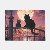 Zwarte katten deurmat (Voorkant)