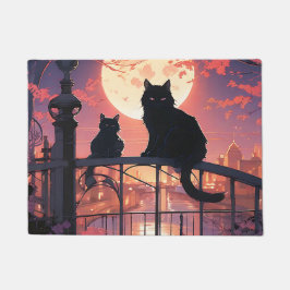 Zwarte katten deurmat