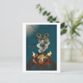 Zwarte katten die rondlopen op Halloween Briefkaart (Staand voorkant)