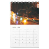 Zwarte katten één pagina kalender (Jan 2026)