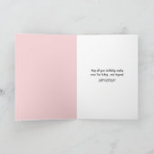 Zwarte katten- en andelionzaadverjaardag kaart (Binnen)