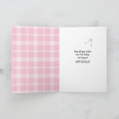 Zwarte katten- en andelionzaadverjaardag kaart (Binnen)