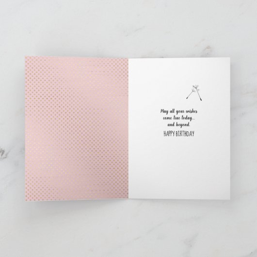 Zwarte katten- en andelionzaadverjaardag kaart (Binnen)