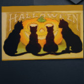 zwarte katten en Jack O'Lantern Kaart