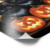 Zwarte katten en Jack O'Lanterns Foto Afdruk (Hoek)