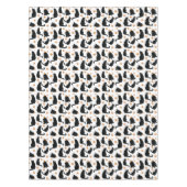 Zwarte katten en kerstbomen tafelkleed (Voorkant)