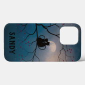 Zwarte katten en maan en sterren Case-Mate iPhone case (Achterkant (horizontaal))