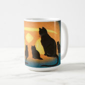 Zwarte katten en pompoen koffiemok (Voorkant rechts)