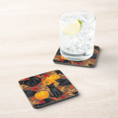 Zwarte katten en pompoenen 2 bier onderzetter (Rechterzijde)