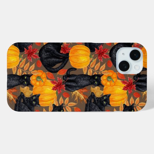 Zwarte katten en pompoenen 2 Case-Mate iPhone case (Achterkant (horizontaal))