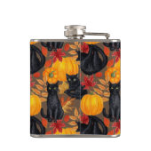 Zwarte katten en pompoenen 2 heupfles (Achterkant)